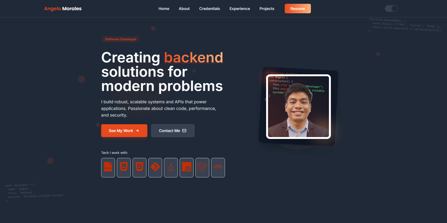 Portfolio Dark